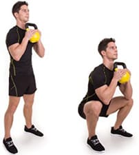 Person performing a deep squat