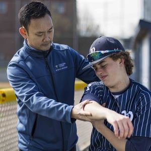 Dr. Kim with student athlete