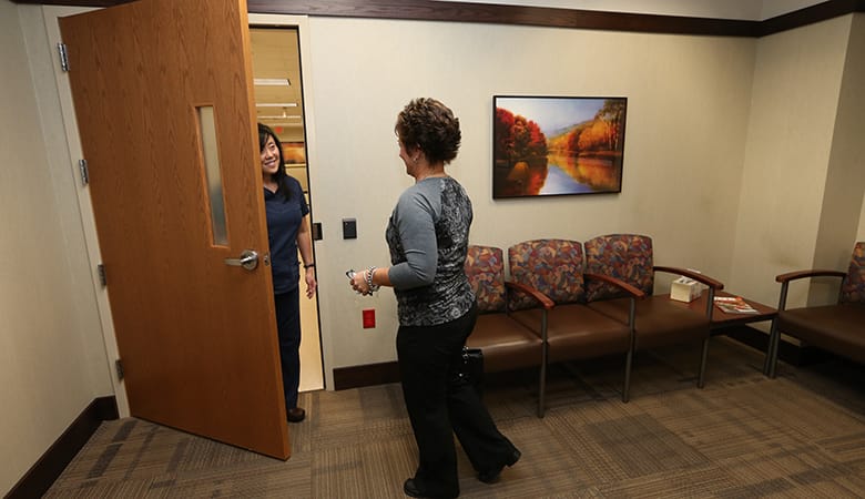 Endoscopy Center - Nurse greeting patient